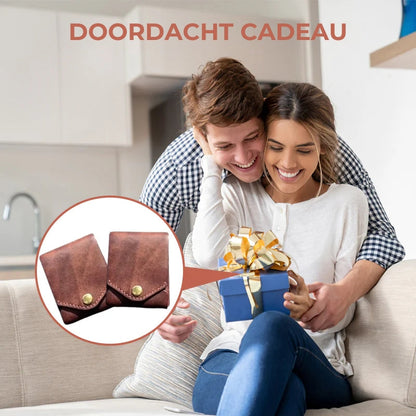 Vintage handgemaakte leren portemonnee