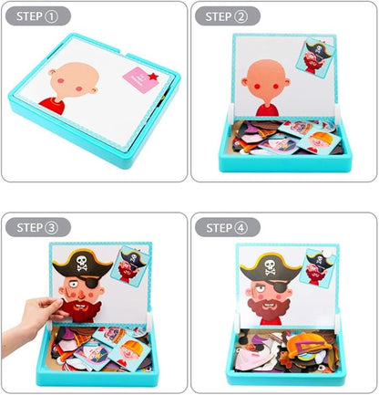 Magnetische puzzels Face Dress Up Reisspel Dubbelzijdig Educatief leerspeelgoed voor kleuter