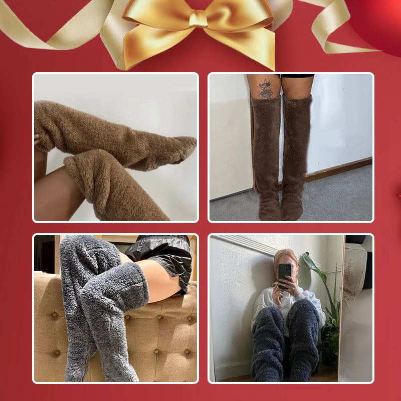 Goose Down Knee Socks For Christmas