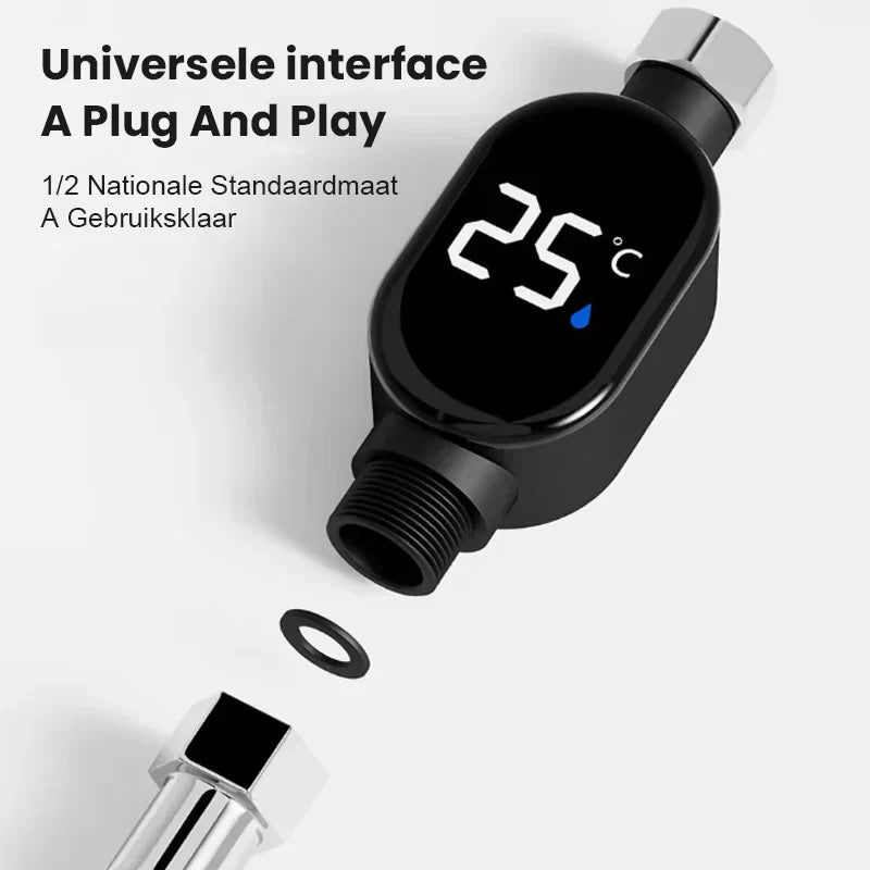 💧Douche thermometer🌡️Geen giswerk meer - Instant Temp!🚿