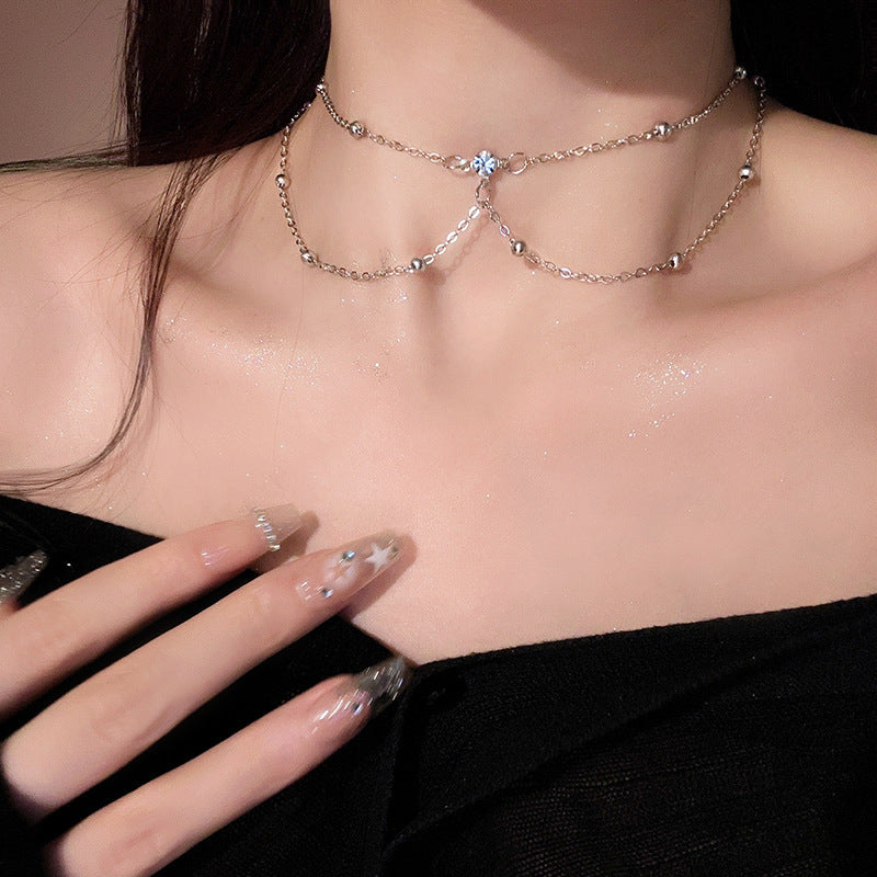 Sexy Gouden Body Chain - Lichaamsketting met Kristallen & Pareltjes
