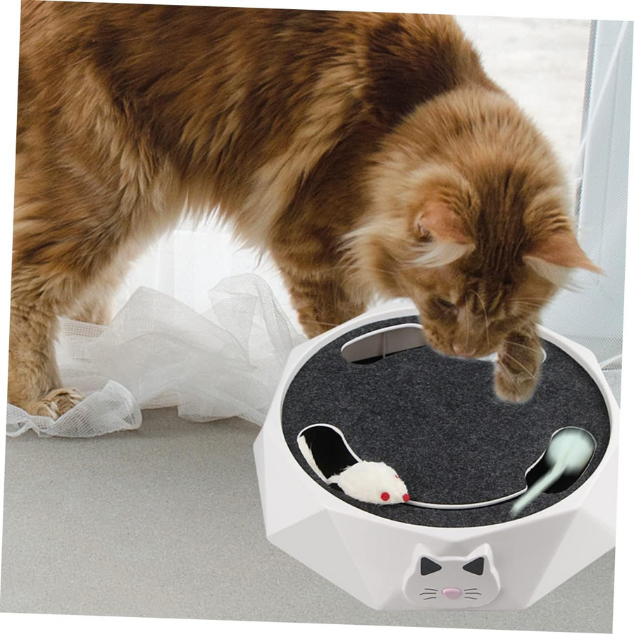 Catfri® MouseHunting - Interactief Kattenspeelgoed met Bewegende Muis & Krabmat
