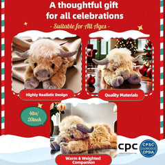 Kerst Nieuw Cadeau Speelgoed🐂🎁Schattig Beeldverhaal Hoogland Koe Knuffel Speelgoed