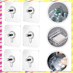 GlideHold® TransparentHook: Extra Sterke Transparante Muurhaak - Zonder Boren