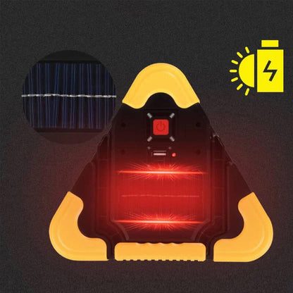 2-in-1 LED Gevarendriehoek op Zonne-Energie