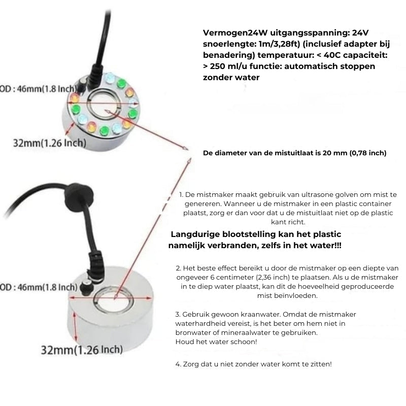 Ultrasone Mistmachine – Binnen/buiten Landschapsarchitectuur