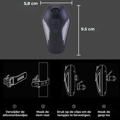 Fietsachterlicht - Vleugelprojectie