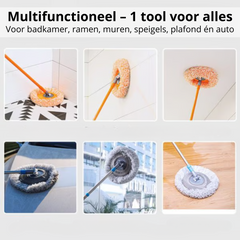 TopClean360™ Mop - Tot aan het plafond, in elke hoek