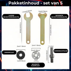 Drilboor Slijpschijf Adapter Set
