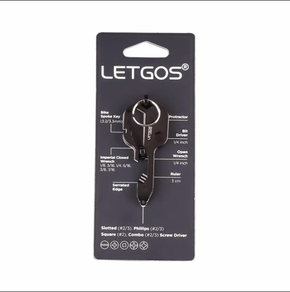 LETGOS 14-in-1 multitool voor aan je sleutelbos