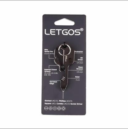 LETGOS 14-in-1 multitool voor aan je sleutelbos
