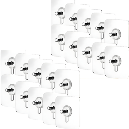 GlideHold® TransparentHook: Extra Sterke Transparante Muurhaak - Zonder Boren