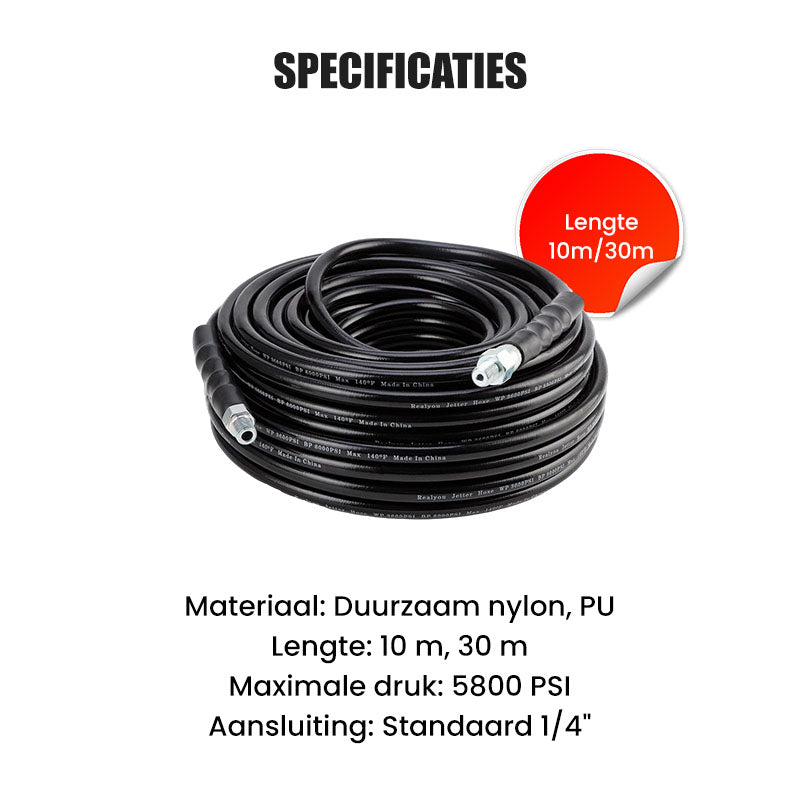 🔥Hot Sale 50% KORTING🔥5800PSI rioolreinigingsset voor hogedrukreinige