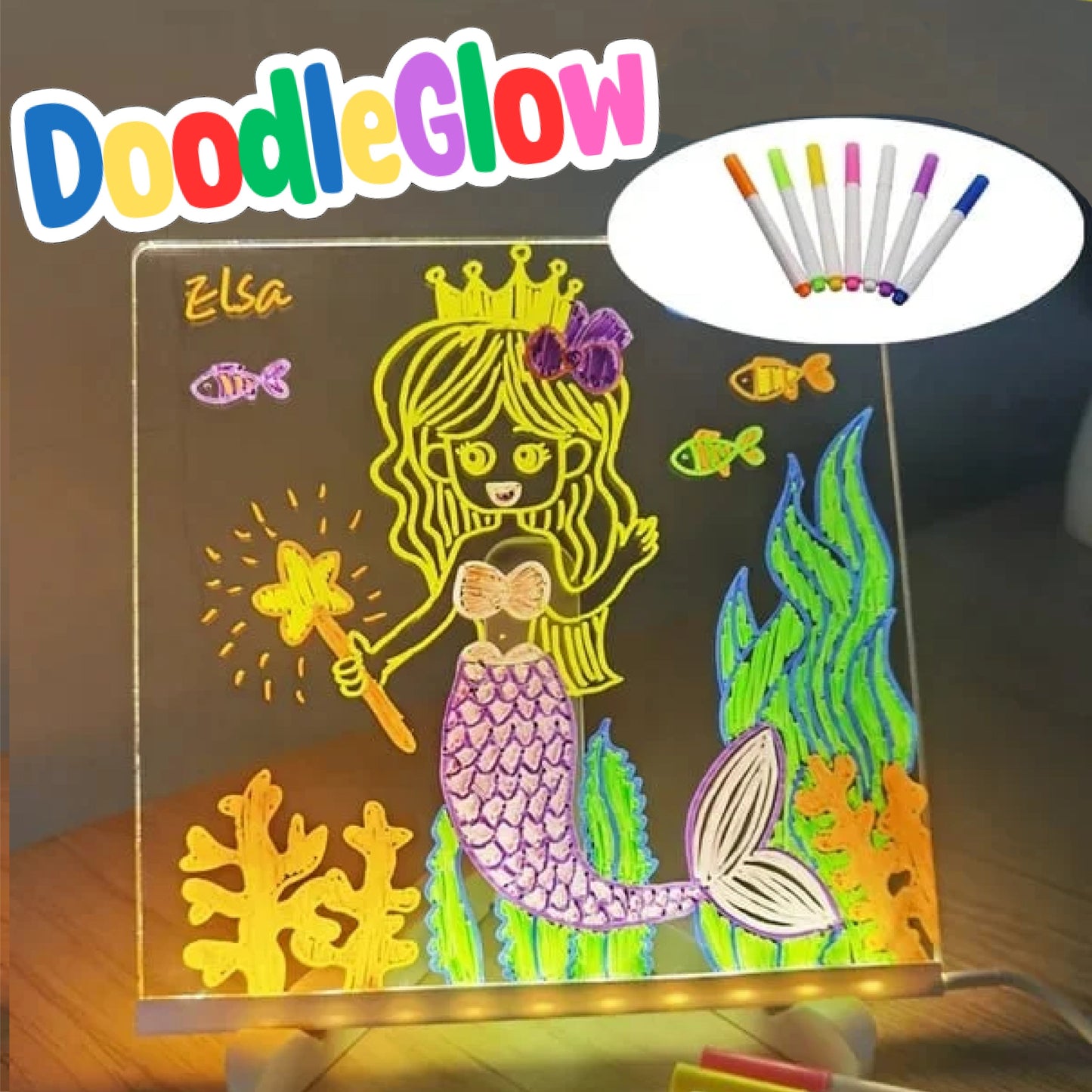 DoodleGlow™️ LED-Zeichenbrett
