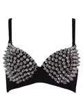 Dames punk-stijl bh met klinknagels