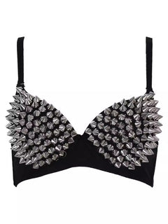 Dames punk-stijl bh met klinknagels