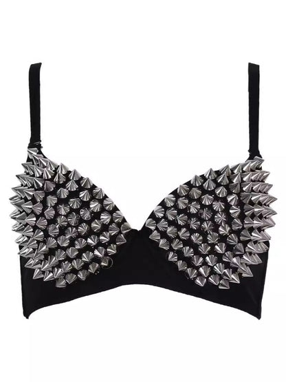 Dames punk-stijl bh met klinknagels