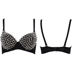 Dames punk-stijl bh met klinknagels