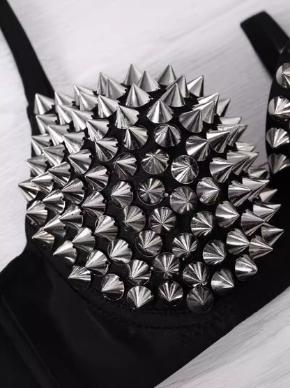 Dames punk-stijl bh met klinknagels
