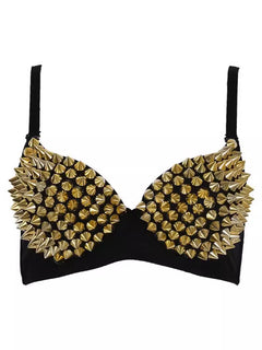 Dames punk-stijl bh met klinknagels