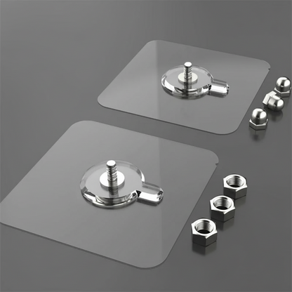 GlideHold® TransparentHook: Extra Sterke Transparante Muurhaak - Zonder Boren