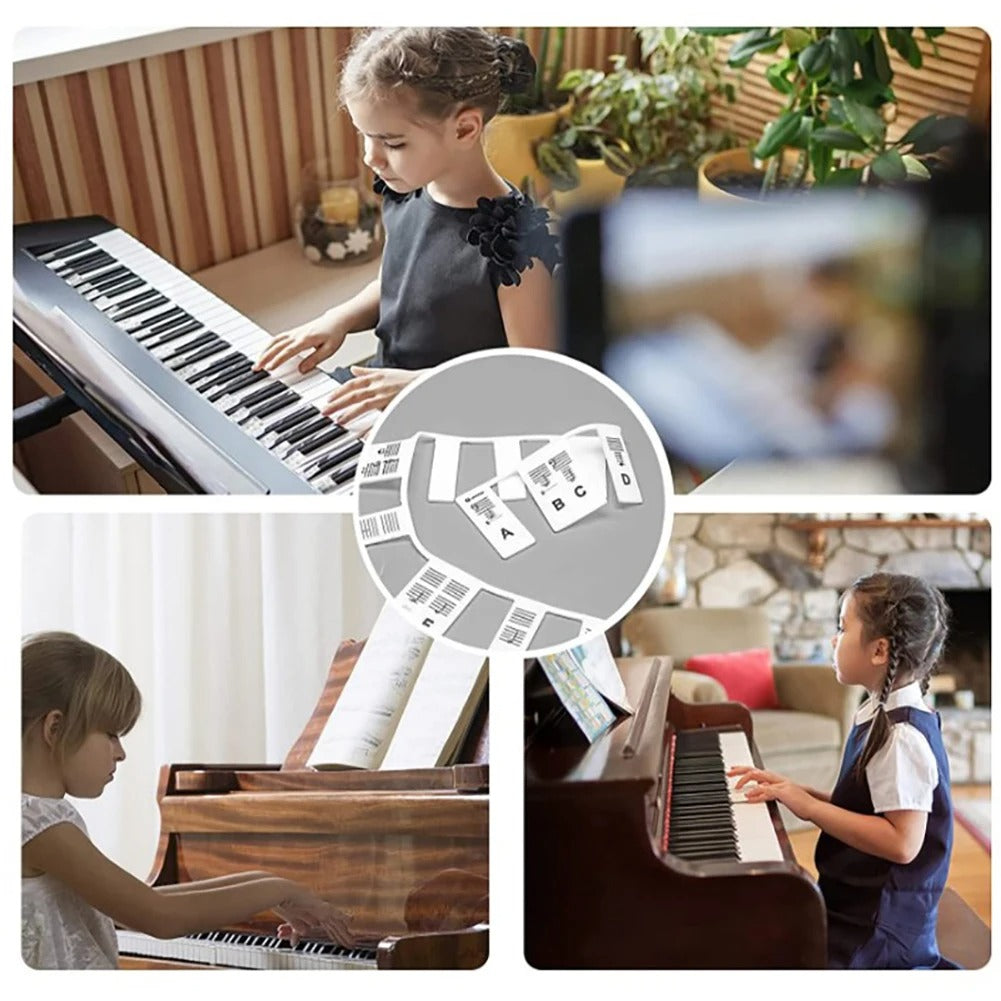 KeyboardLabel – Verwijderbare Siliconen Notenstroken voor Piano & Keyboard