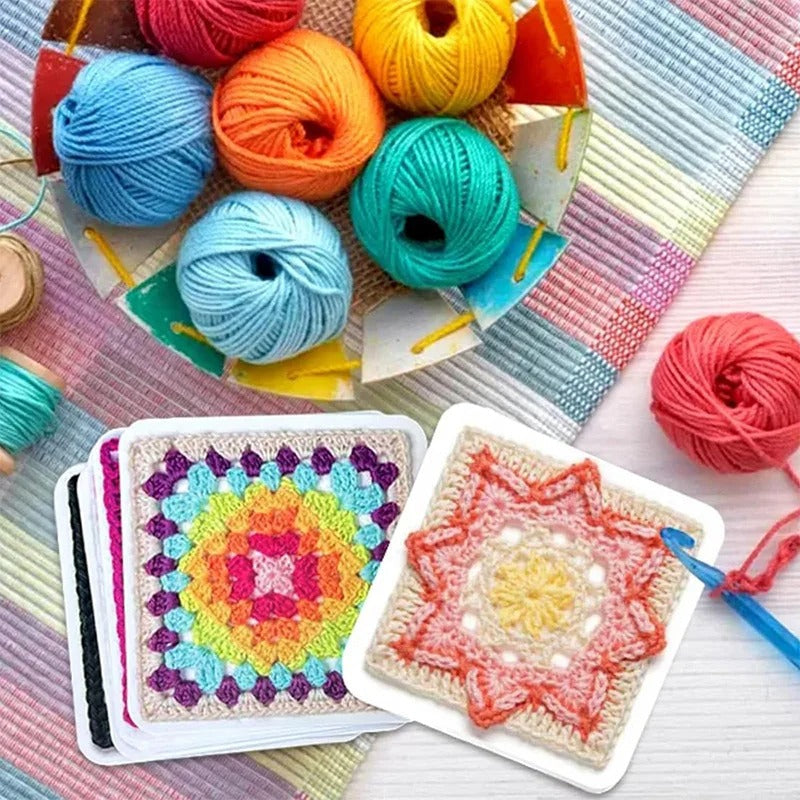 CrochetCards: Gids voor Haakvierkantjes - Complete Kaartenset voor Haken