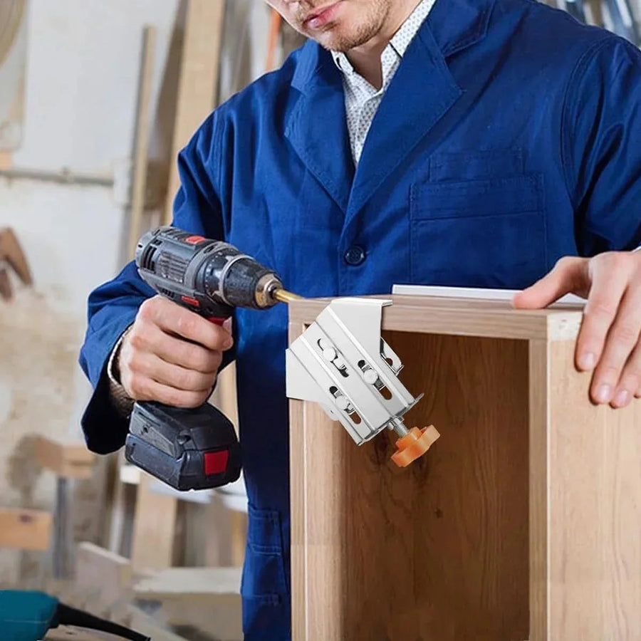 Verstelbare rvs 90°-hoekklem voor montage