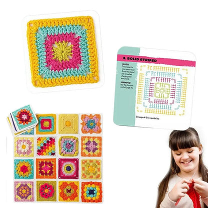 CrochetCards: Gids voor Haakvierkantjes - Complete Kaartenset voor Haken