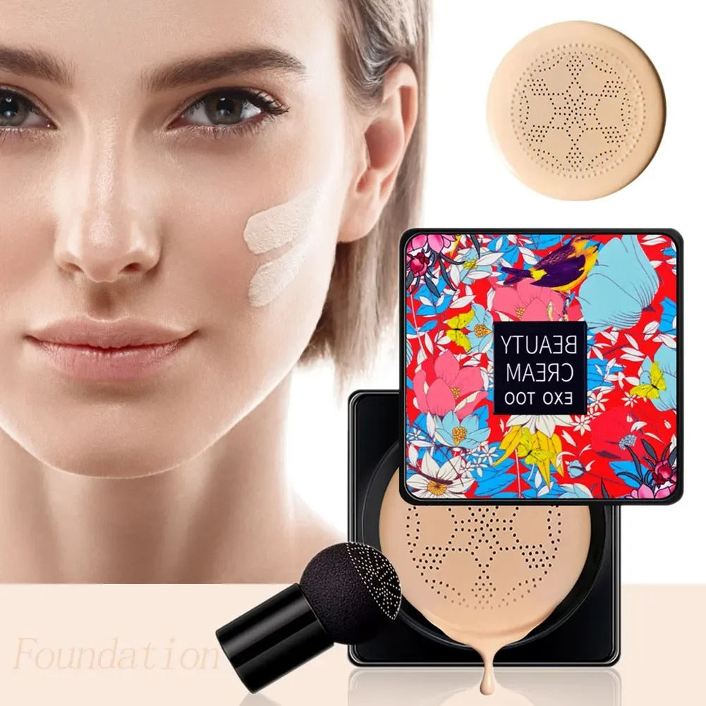 FoundationCream 1+1 GRATIS: Hydraterende en Verhelderende Foundation met Zachte Spons