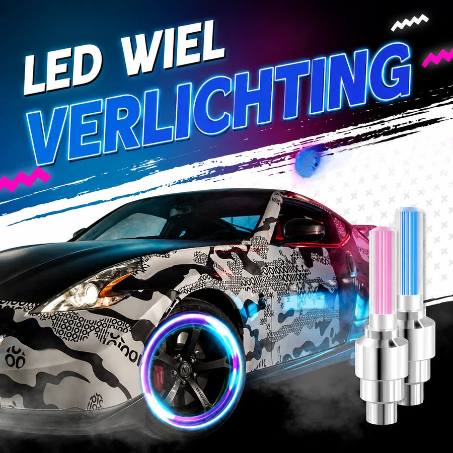 LED-ventieldopjes met wielverlichting voor fiets en auto