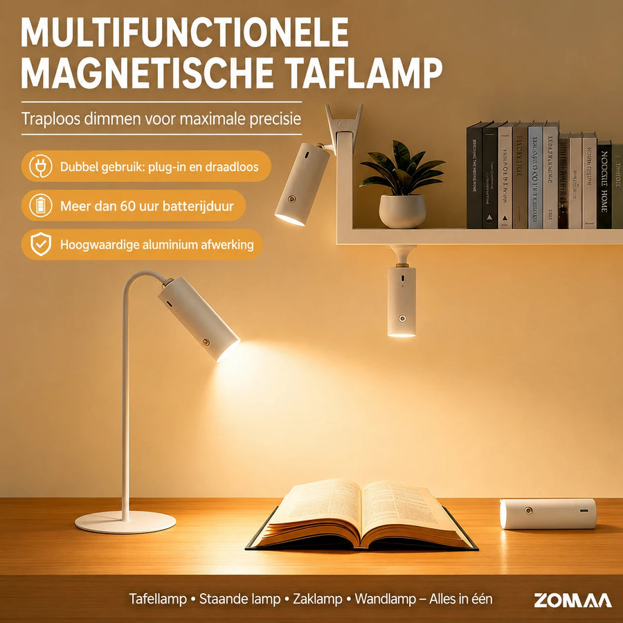 Draadloze oplaadbare LED tafellamp