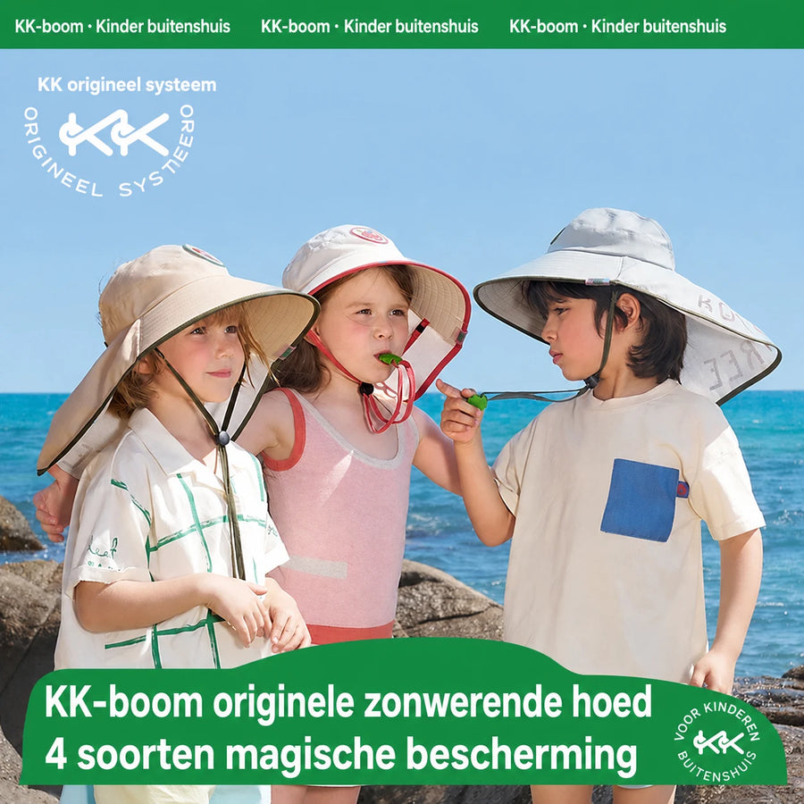 Kinder Zonnehoed met Nekflap en Mesh