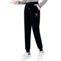 Dames joggingbroek van warm pluche corduroy
