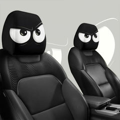 Grappige Cartoon Autokopsteunhoezen – 2 Stuks 2d Universeel Passend
