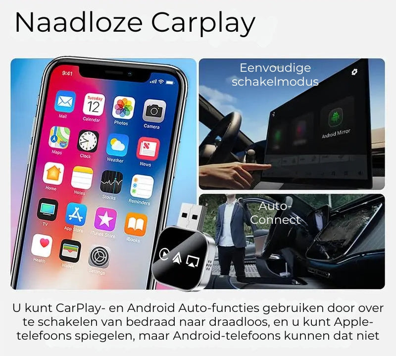 Draadloze Carplay Adapter V3 - Schermweergave