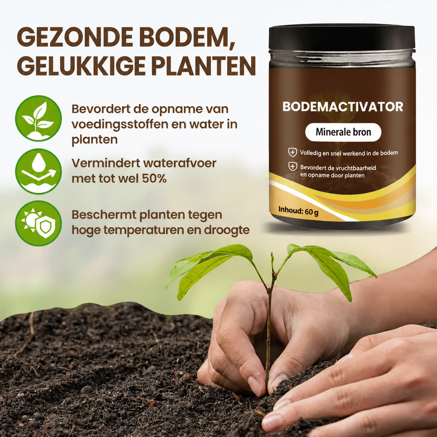 Wateroplosbare bodemactivator voor sterkere planten