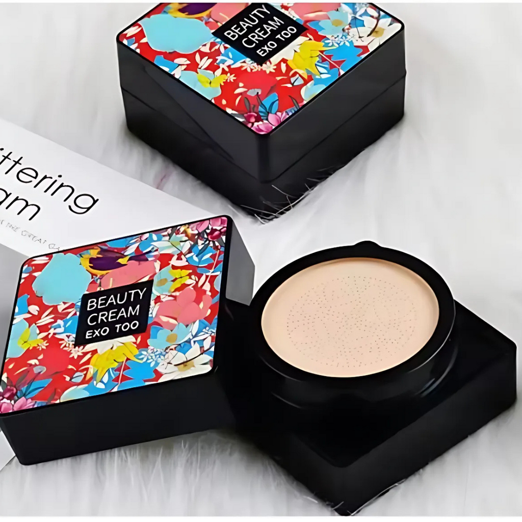 FoundationCream 1+1 GRATIS: Hydraterende en Verhelderende Foundation met Zachte Spons