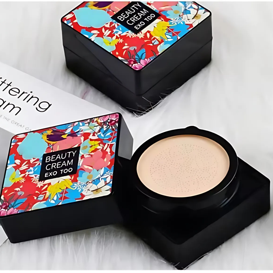 FoundationCream 1+1 GRATIS: Hydraterende en Verhelderende Foundation met Zachte Spons
