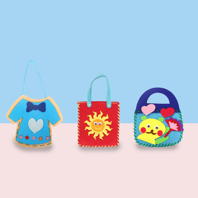 Selbstgemachte Kinder-Tasche Set