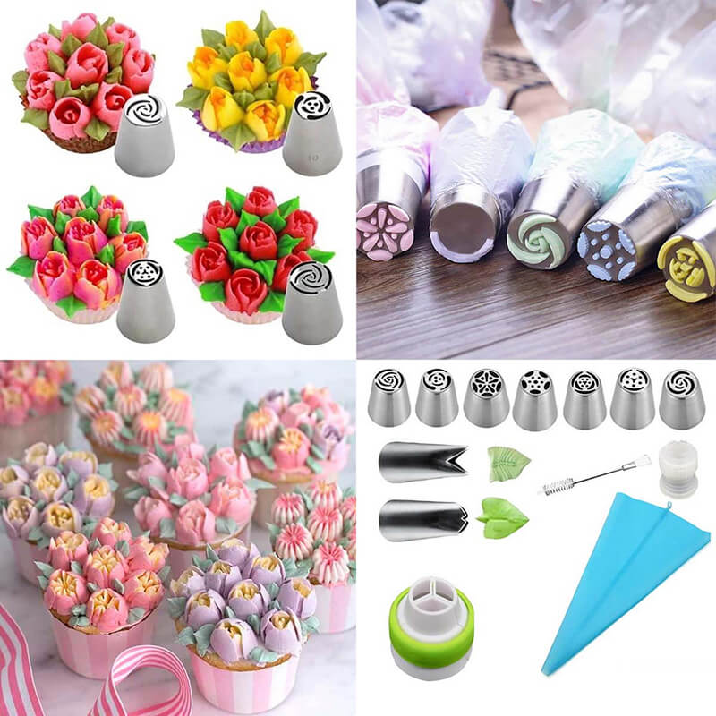 Blumige Tortendekorationen Kit