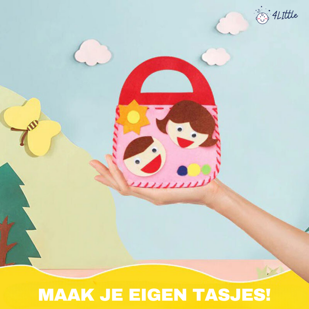 Selbstgemachte Kinder-Tasche Set