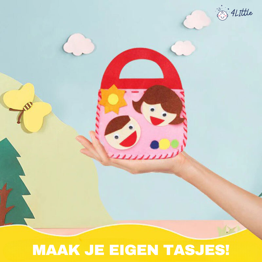 Selbstgemachte Kinder-Tasche Set