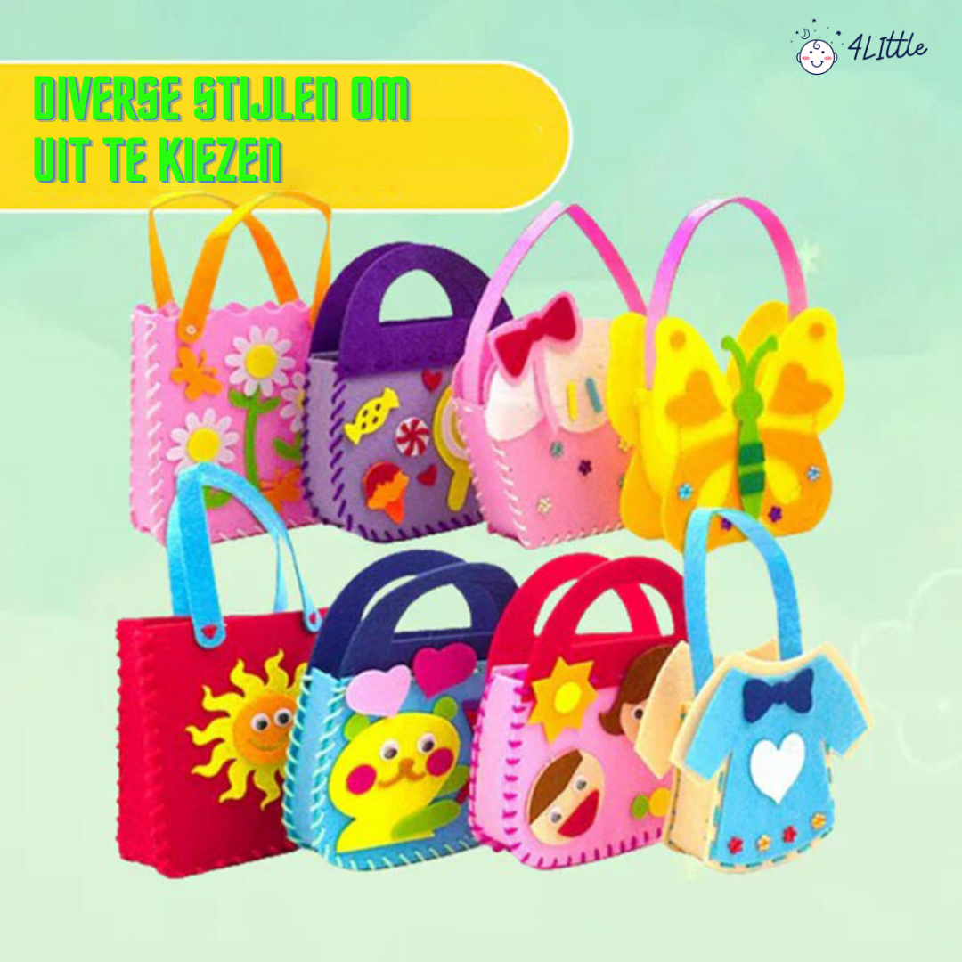 Selbstgemachte Kinder-Tasche Set