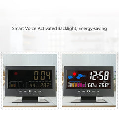 🔥Digitale LED Temperatuur Vochtigheidsmonitor Weersvoorspelling LED Tafelwekker🔥