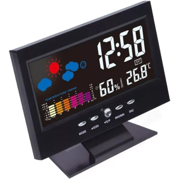 🔥Digitale LED Temperatuur Vochtigheidsmonitor Weersvoorspelling LED Tafelwekker🔥