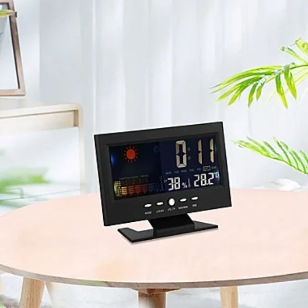 🔥Digitale LED Temperatuur Vochtigheidsmonitor Weersvoorspelling LED Tafelwekker🔥