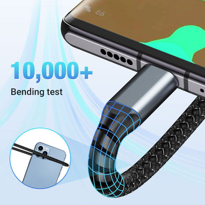 ChargingCable 1+1 GRATIS: 100W Universele 3-In-1 Snellaadkabel