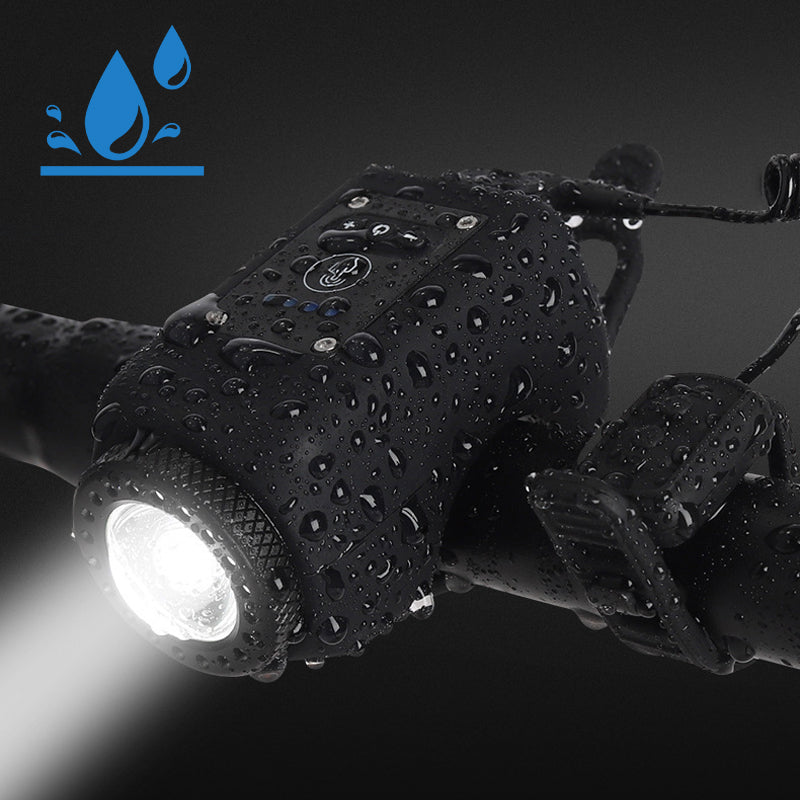 Waterdichte LED-Fietskoplamp met Claxon