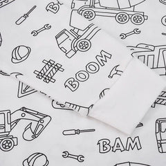 Doe-het-zelf tekenfilm kleurige pyjama voor kinderen